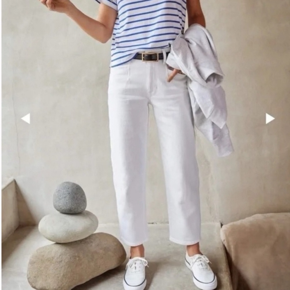 AYR White Straight-Leg Jeans